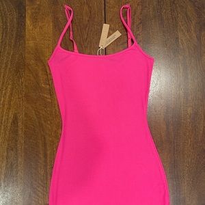 SKIMS Soft Lounge Slip Dress in Hot Pink